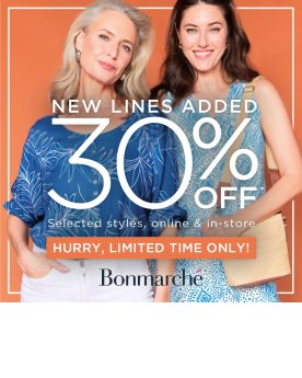 30% off selected lines
